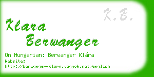 klara berwanger business card